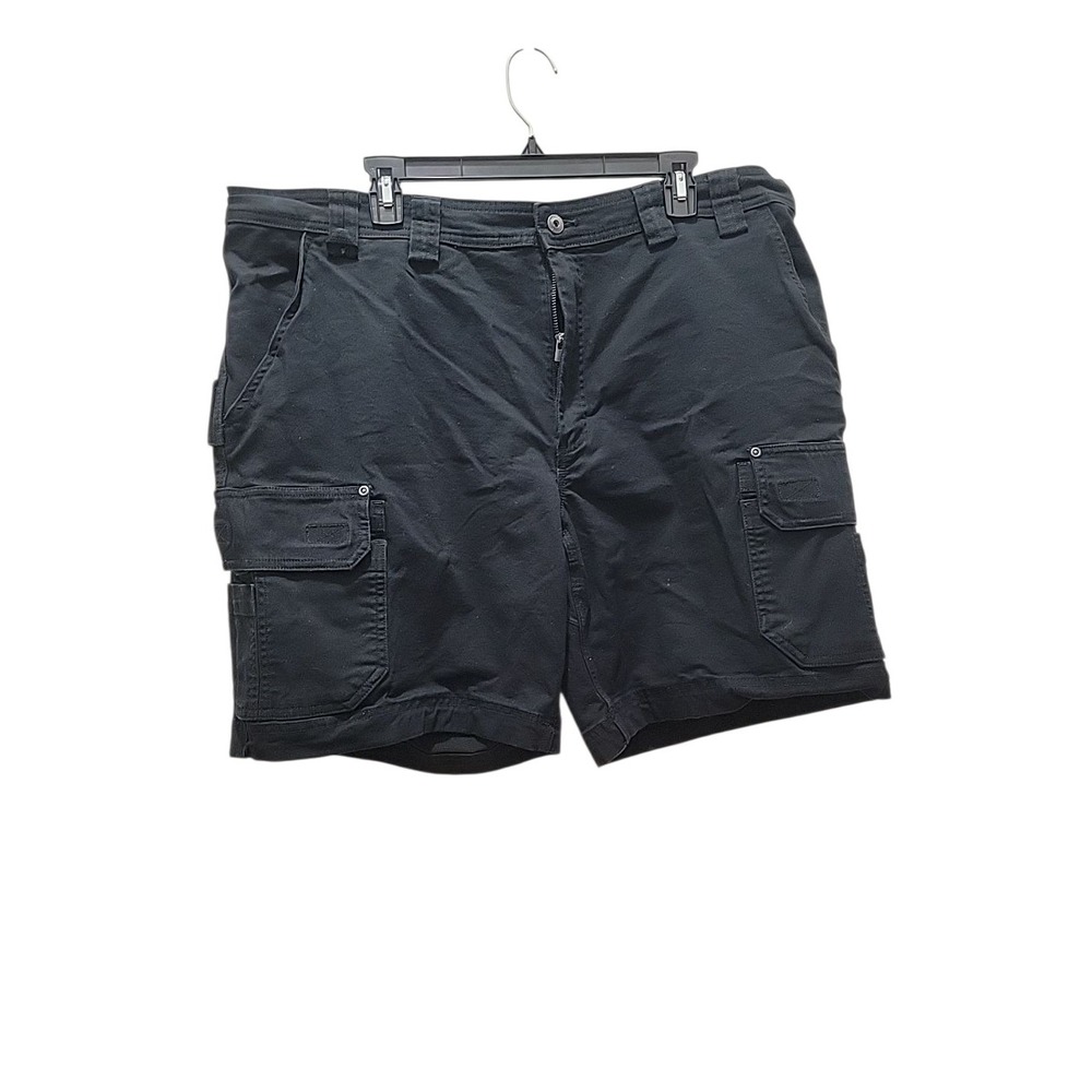 Duluth Trading Shorts Mens 42 Black Relaxed Fit CoolMax Flex Firehose Cargo